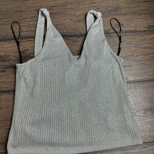 Miss Me Silver Sparkle Tank Top